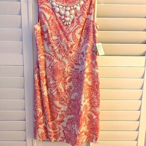 NWT, Willow Glenn, Pink & White Dress, Size 6